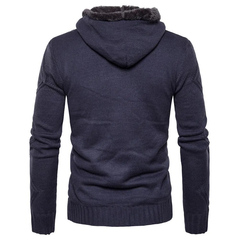 Men's Sweater Buckle Winter Cardigan