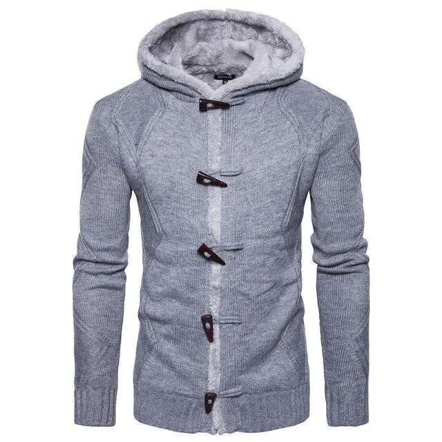 Men's Sweater Buckle Winter Cardigan