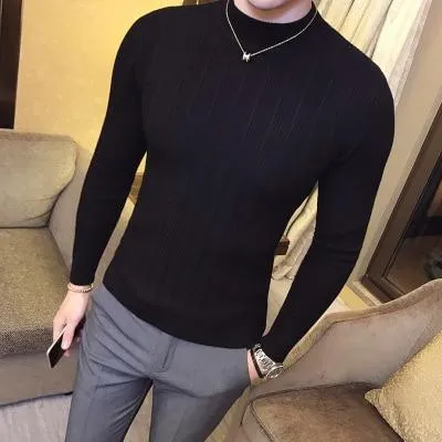 Men's Sweater Long Sleeve Striped Pattern Sweater