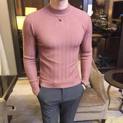 Men's Sweater Long Sleeve Striped Pattern Sweater