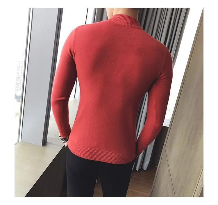 Men's Sweater Long Sleeve Striped Pattern Sweater