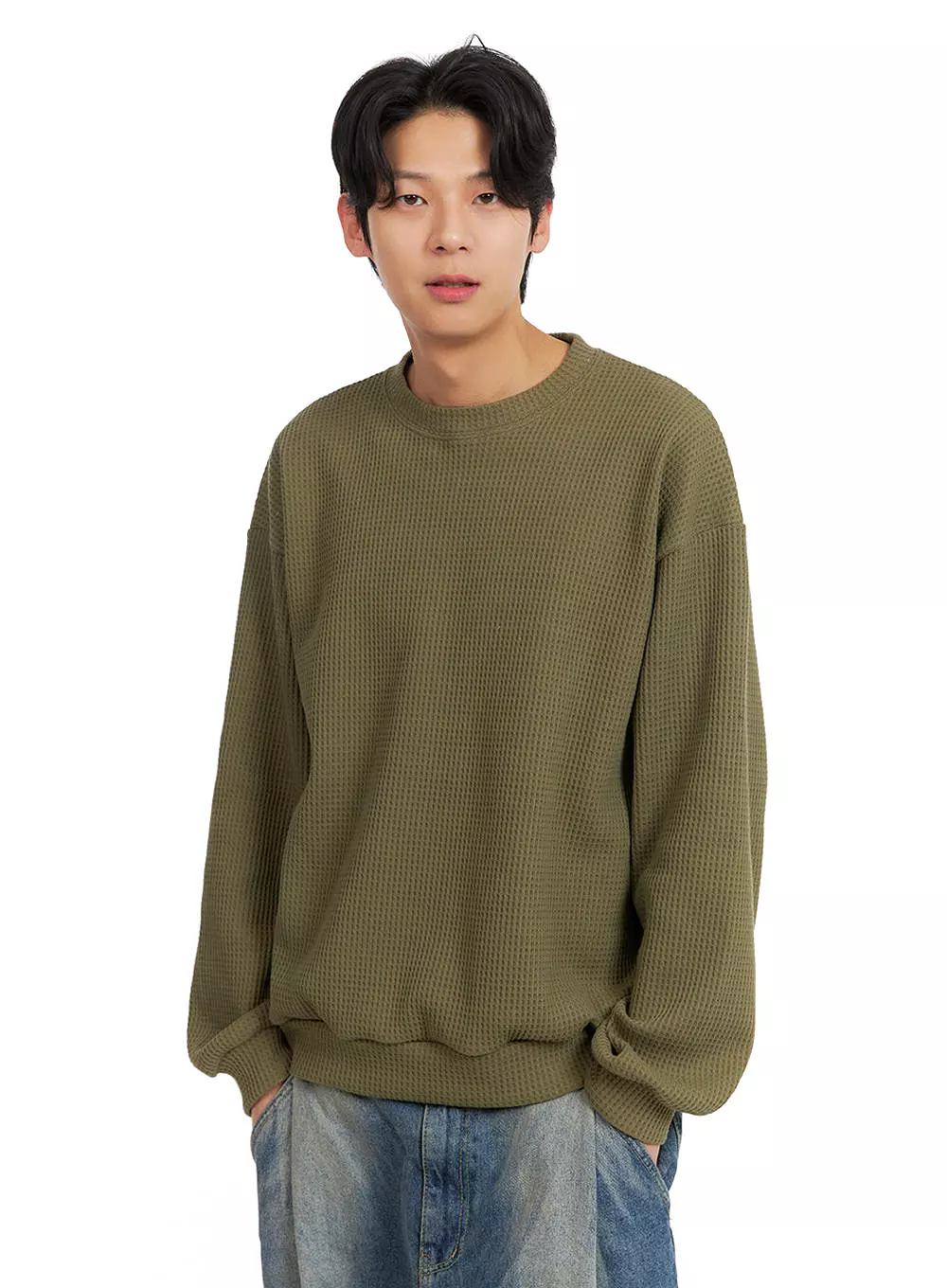 Men's Waffle Knit Sweater IA402