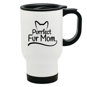 Metal Coffee and Tea Travel Mug Purrfect Fur Mom