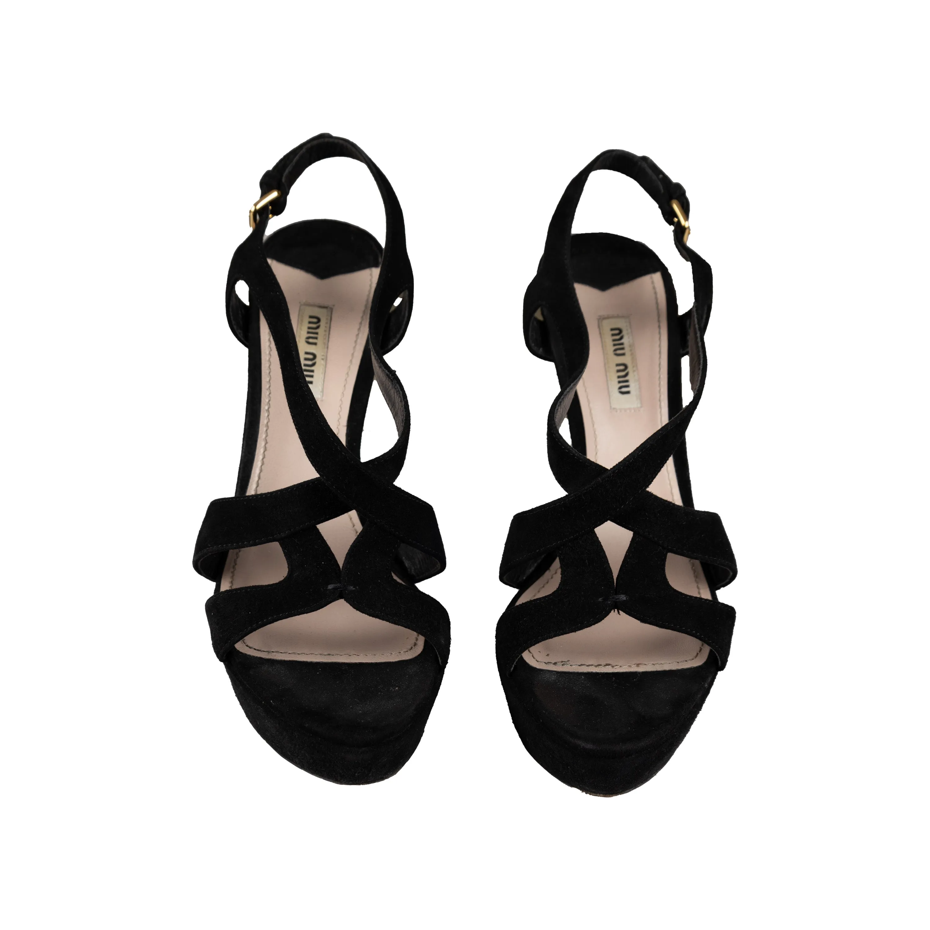 Miu Miu Strappy Slingback Heel Sandals - '10s