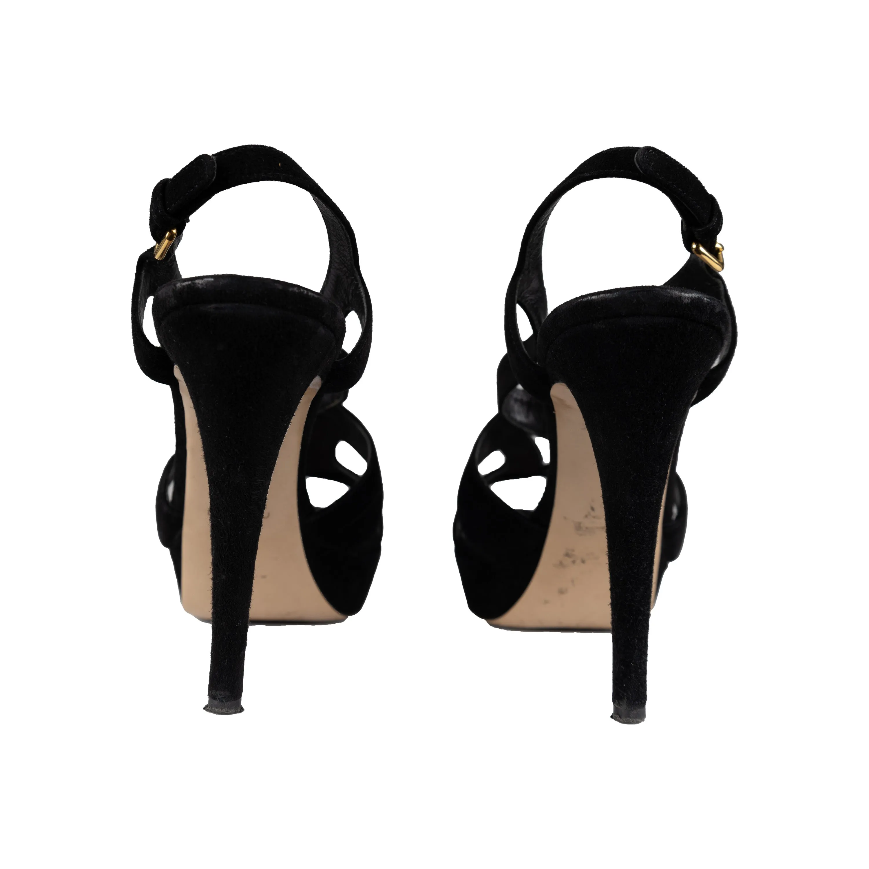 Miu Miu Strappy Slingback Heel Sandals - '10s