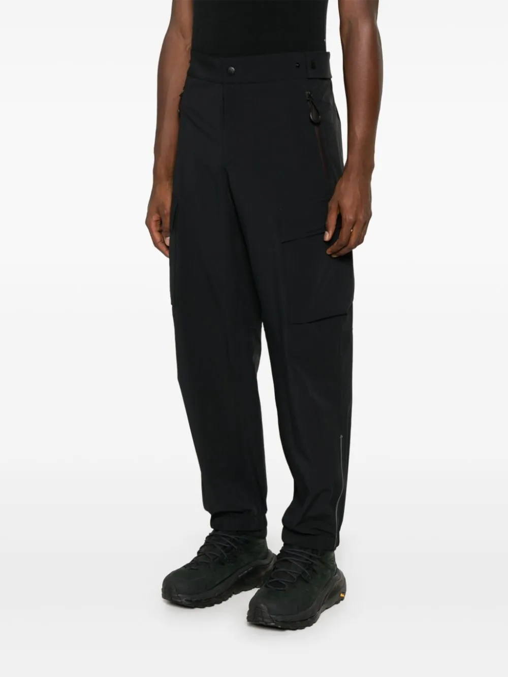 Moncler Grenoble pantalon cargo en maille shell résistante noir