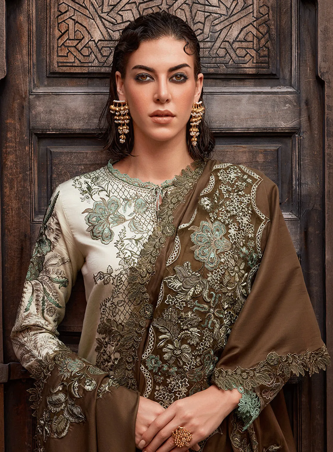 Moroccan Dream By Mushq Embroidered Silk Unstitched 3 Piece Suit - MQ23MD MNW-05 ANISAH