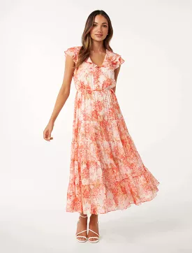 Naomi Petite Ruffle Midi Dress