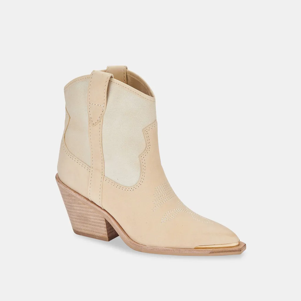 NASHE Booties Vanilla Nubuck | Vanilla Nubuck Western Boots– Dolce Vita 6645171257410