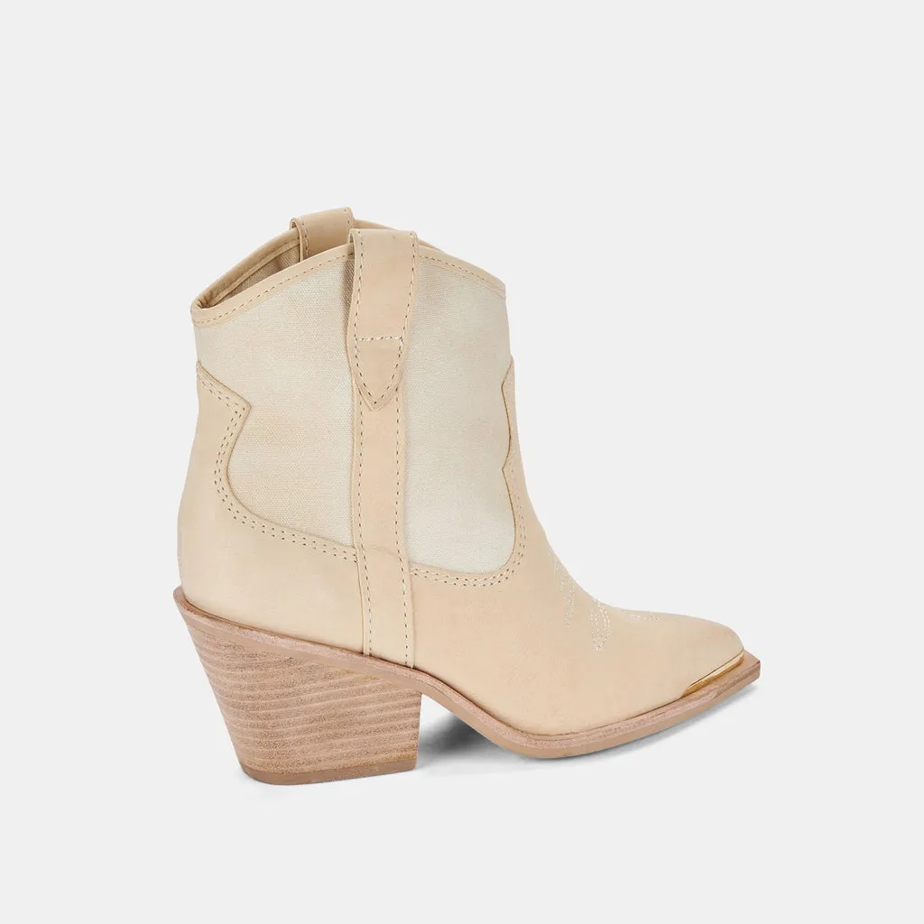 NASHE Booties Vanilla Nubuck | Vanilla Nubuck Western Boots– Dolce Vita 6645171257410