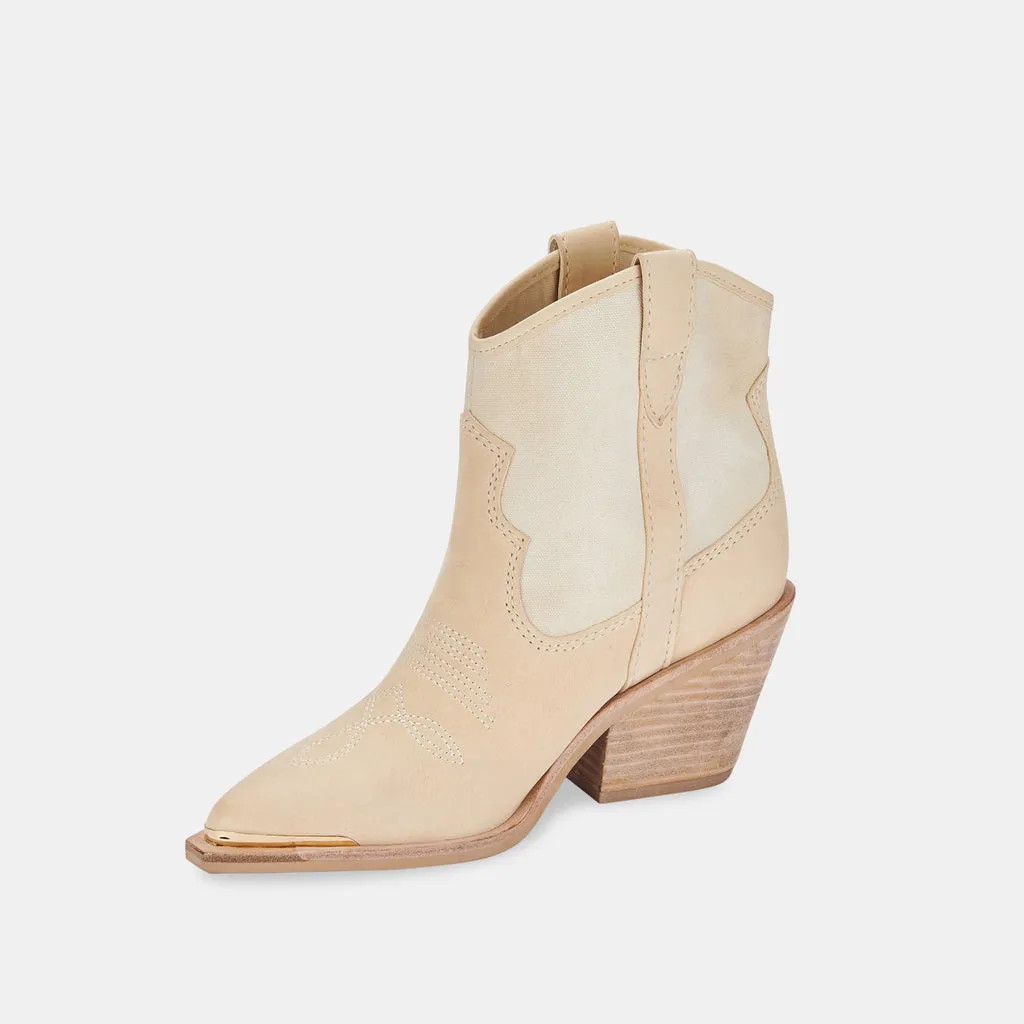 NASHE Booties Vanilla Nubuck | Vanilla Nubuck Western Boots– Dolce Vita 6645171257410