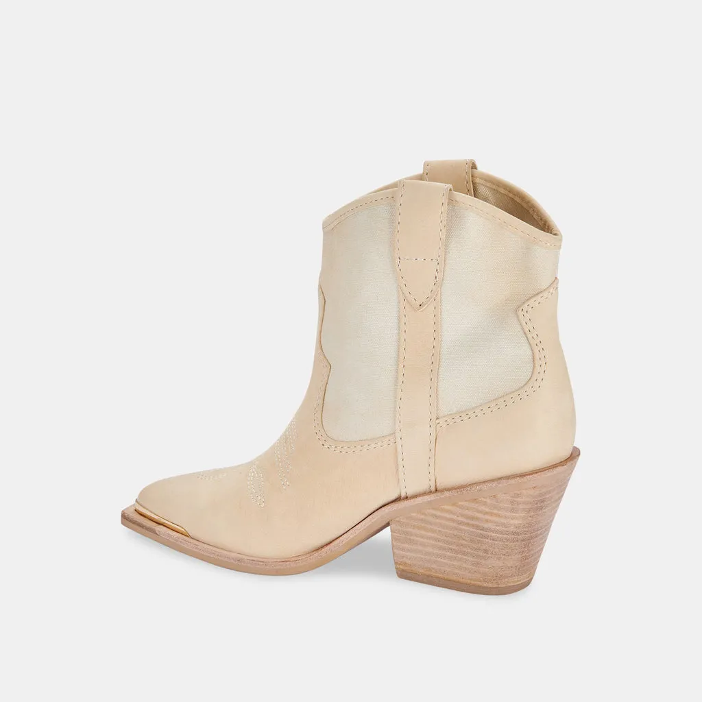 NASHE Booties Vanilla Nubuck | Vanilla Nubuck Western Boots– Dolce Vita 6645171257410