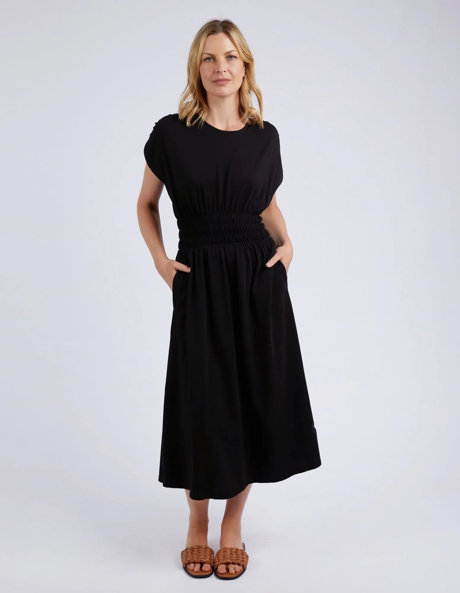 Nelle Midi Dress Black