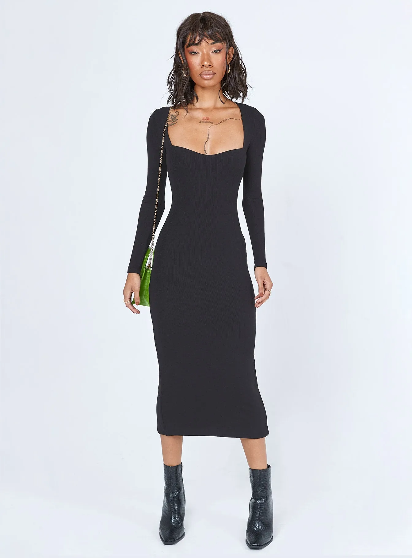 Nolan Midi Dress Black Tall