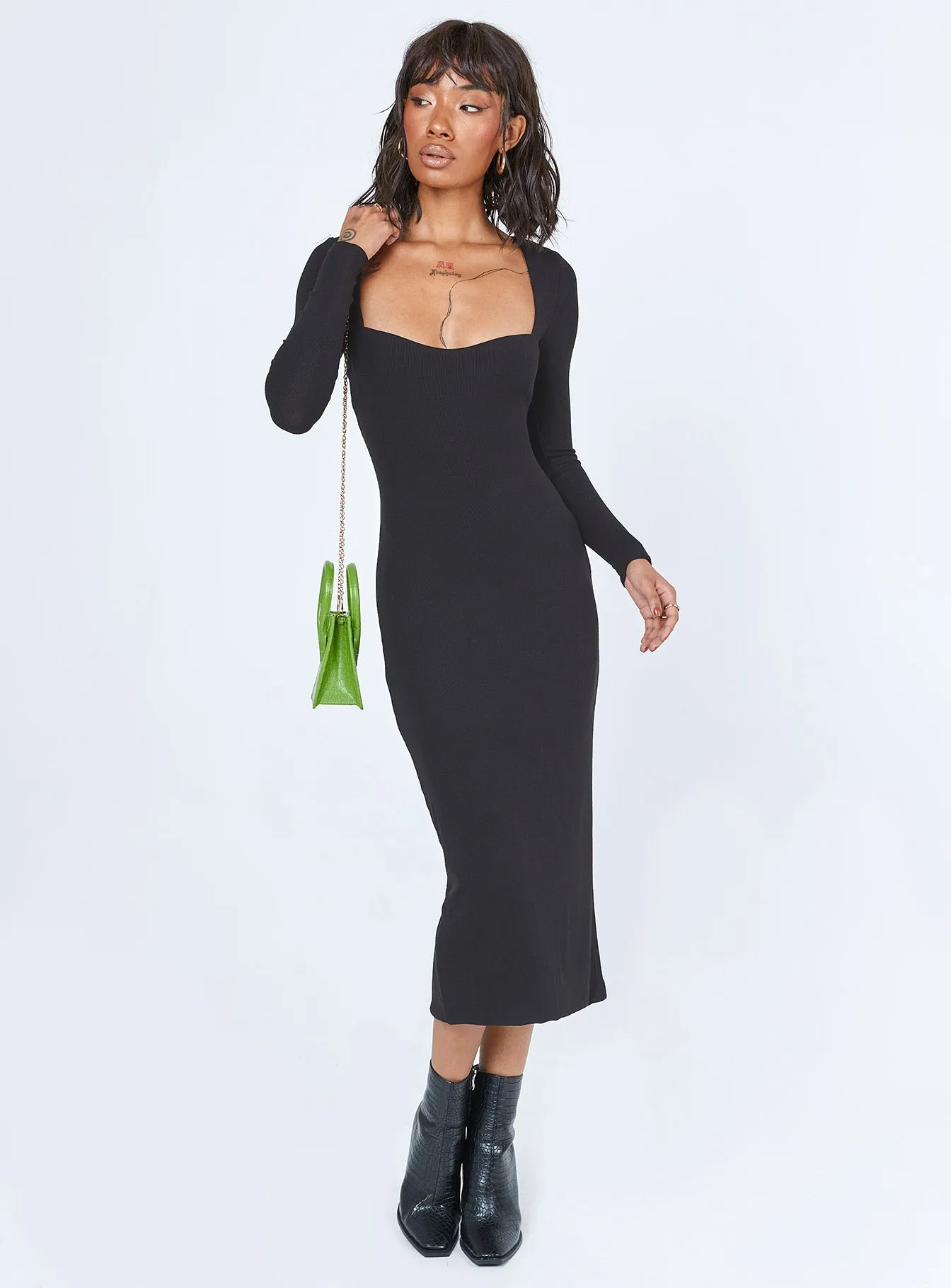 Nolan Midi Dress Black Tall