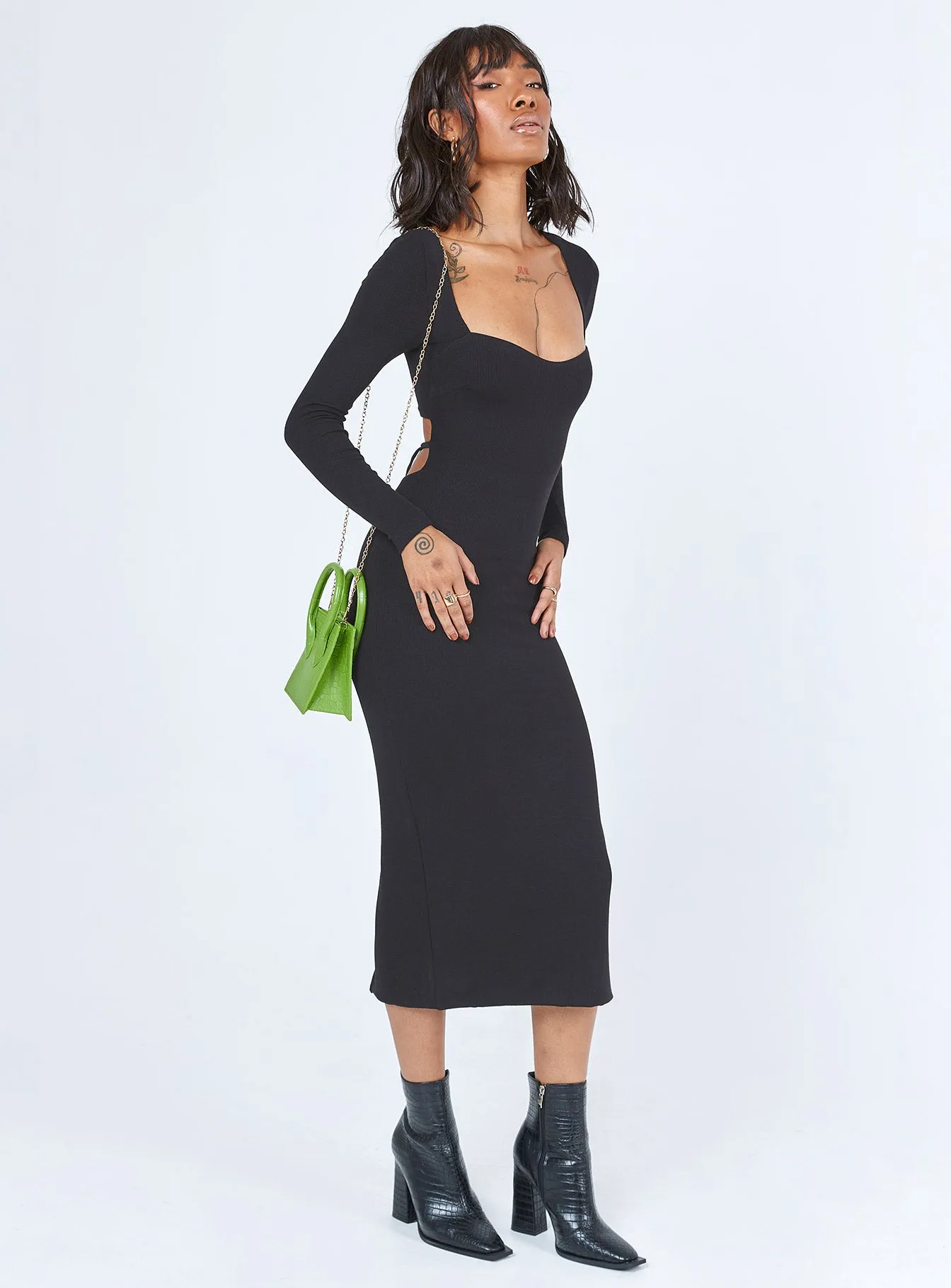 Nolan Midi Dress Black Tall