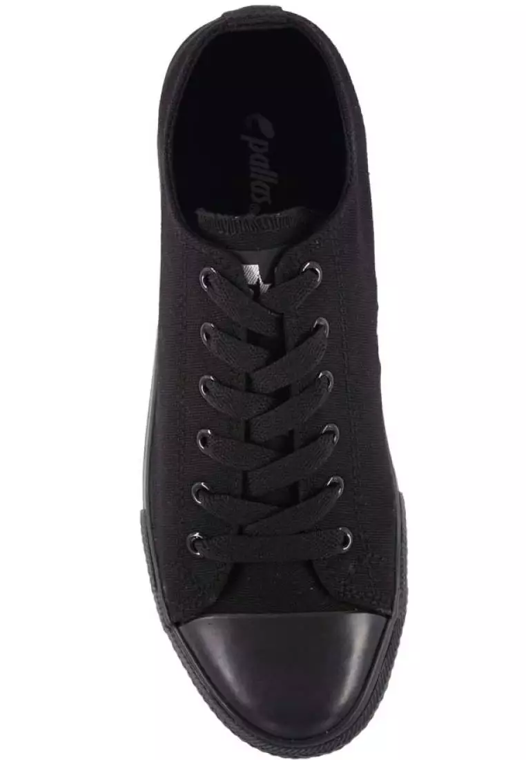 Pallas Jazz Star Casual Color Shoes Lo Cut Shoe Lace 407-196 All Black