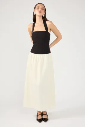 Perfect Stranger Tutulla Strapless Midi Dress Black / White