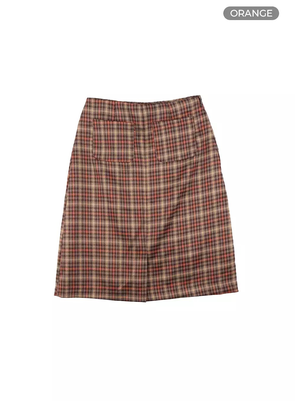 Plaid Midi Skirt OM422