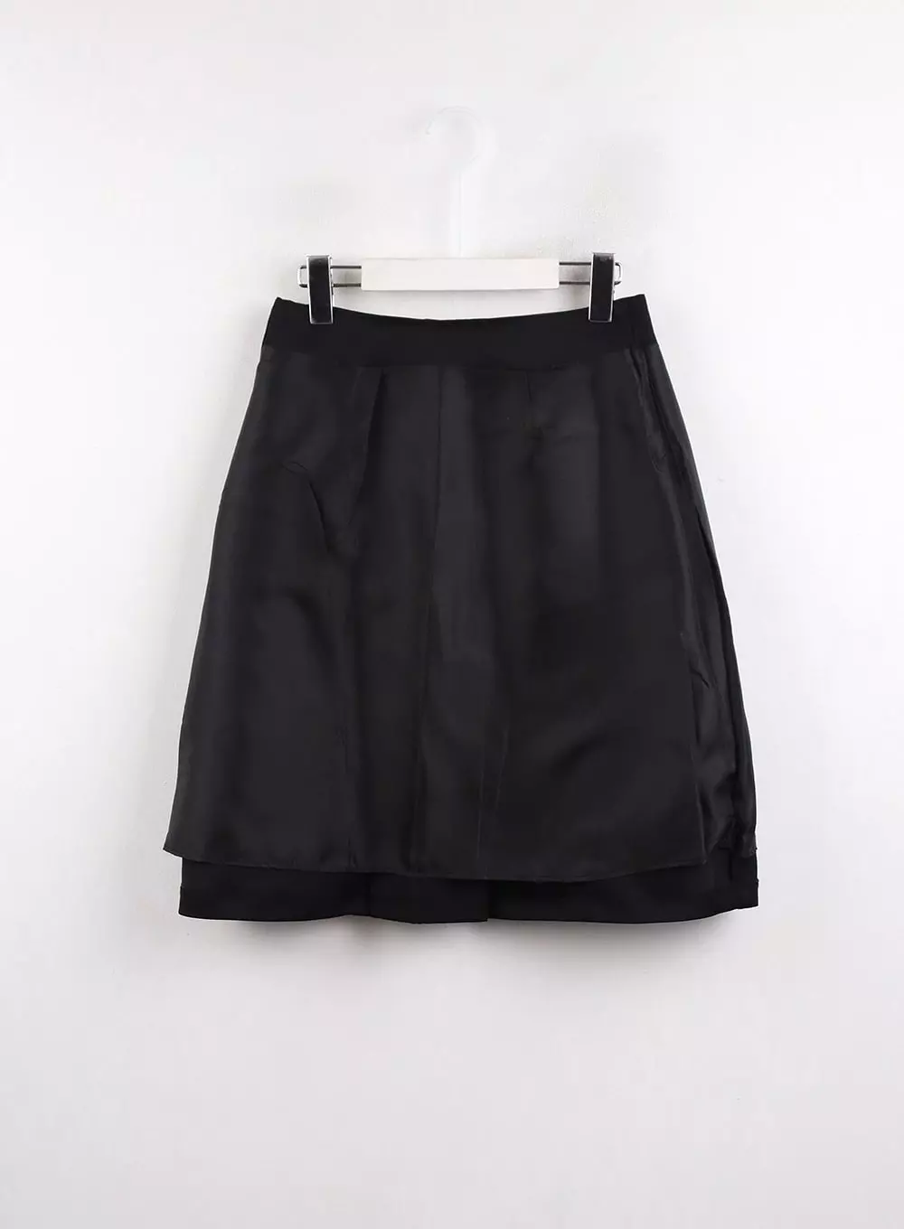 Pleated Mid-Length Solid Skirt CJ417