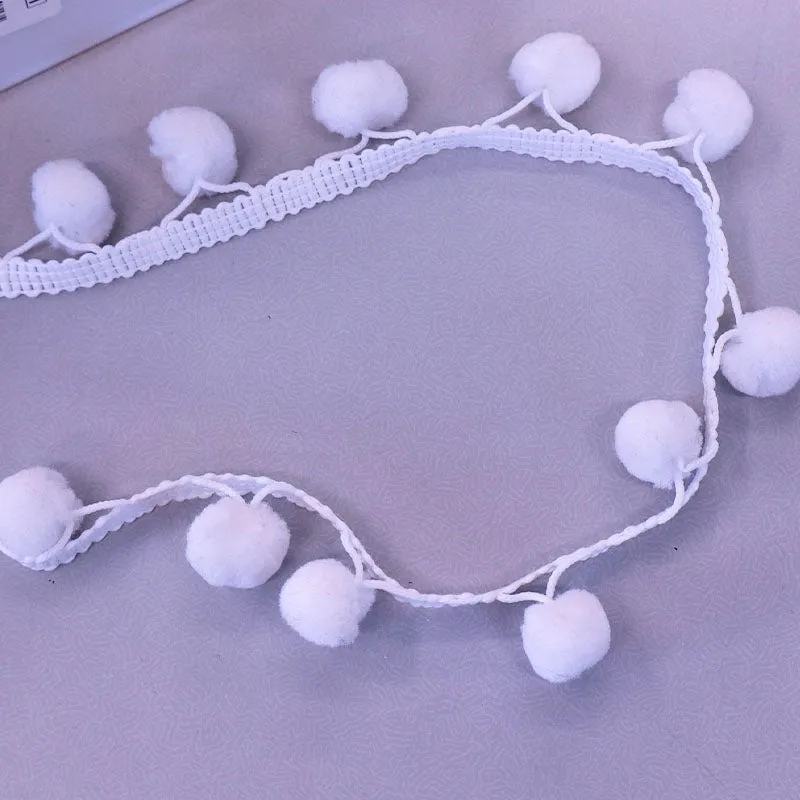 Pom Pom Trim - Bright White