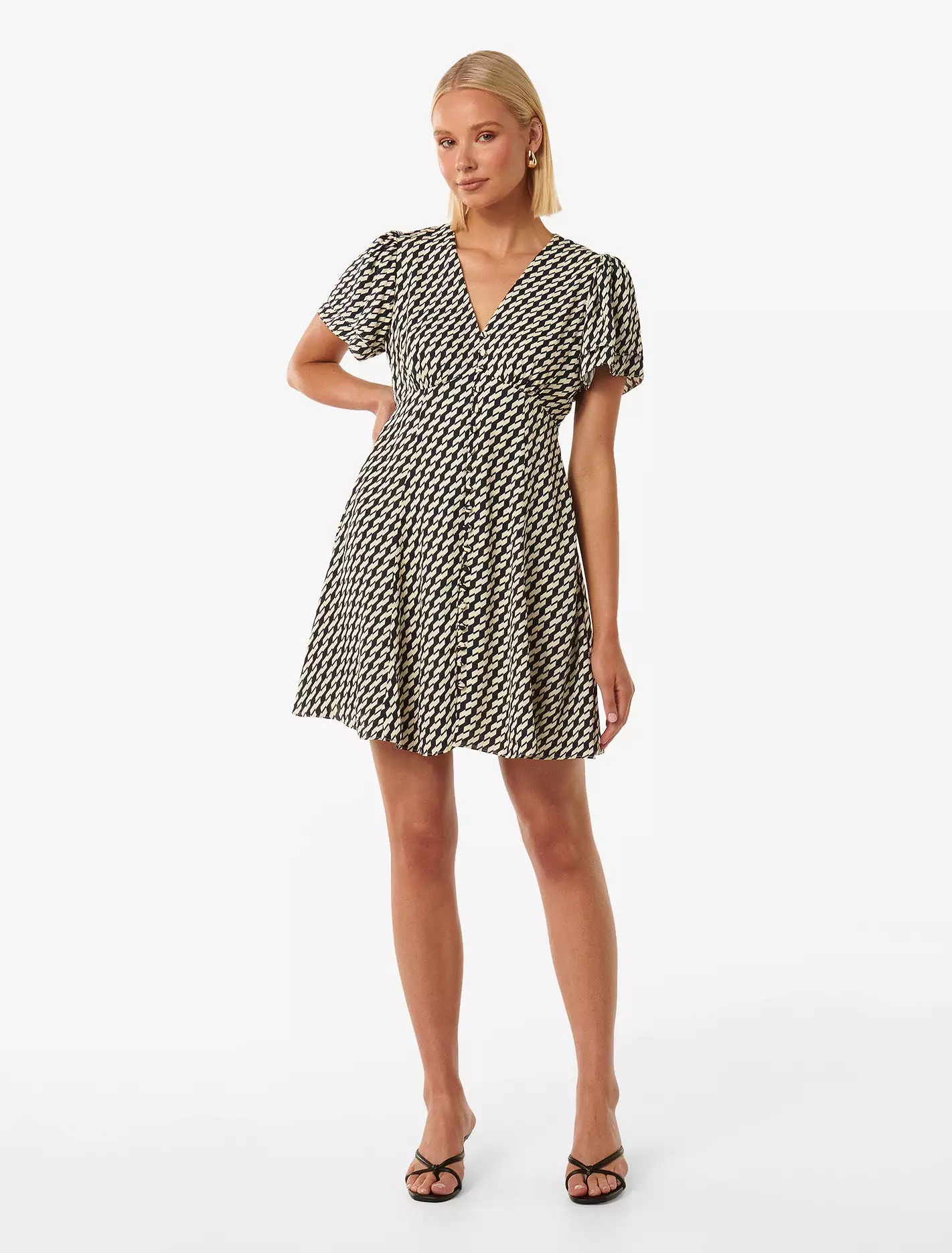 Pria Button Through Mini Dress