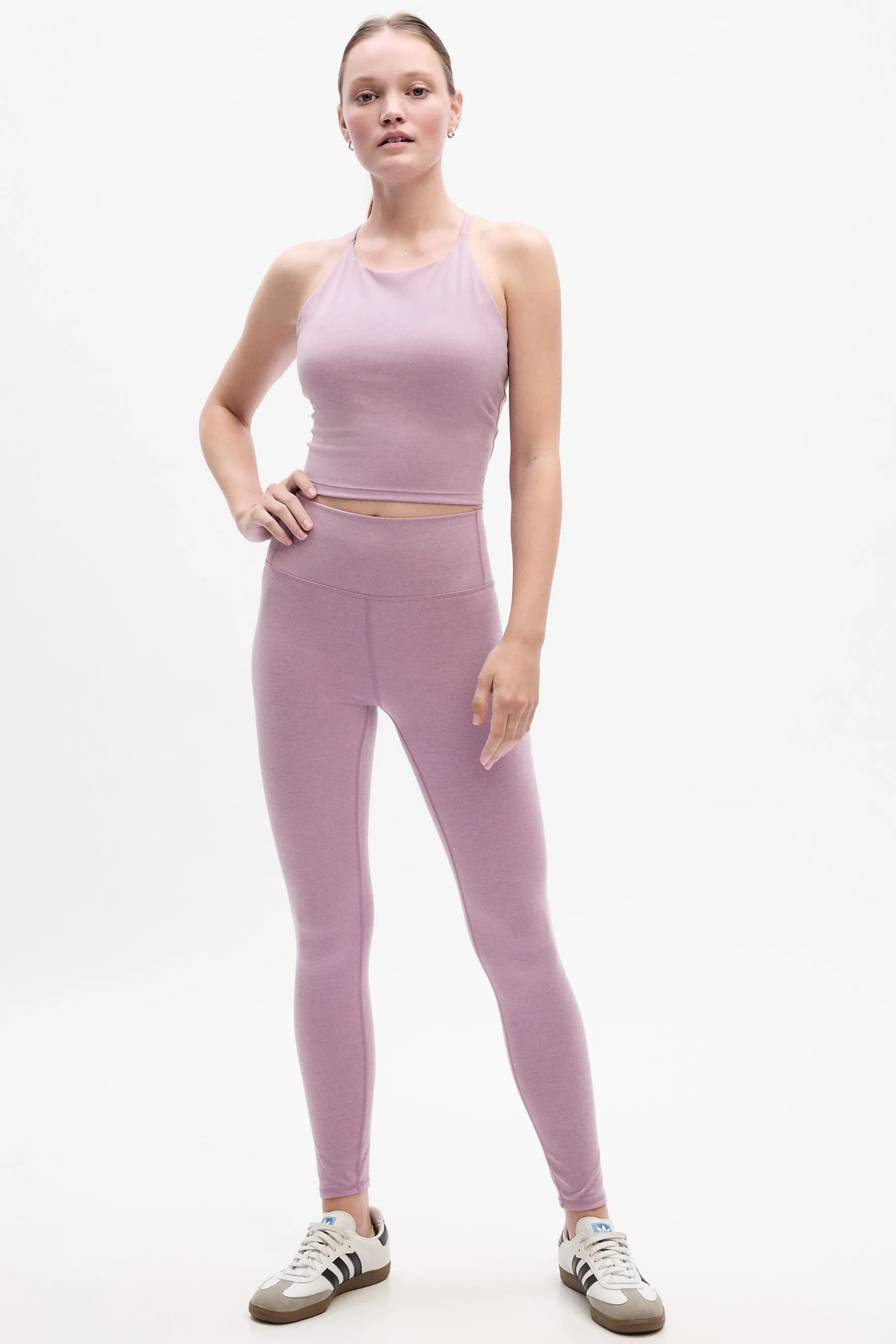 Purple High Waisted Full Length Leggings