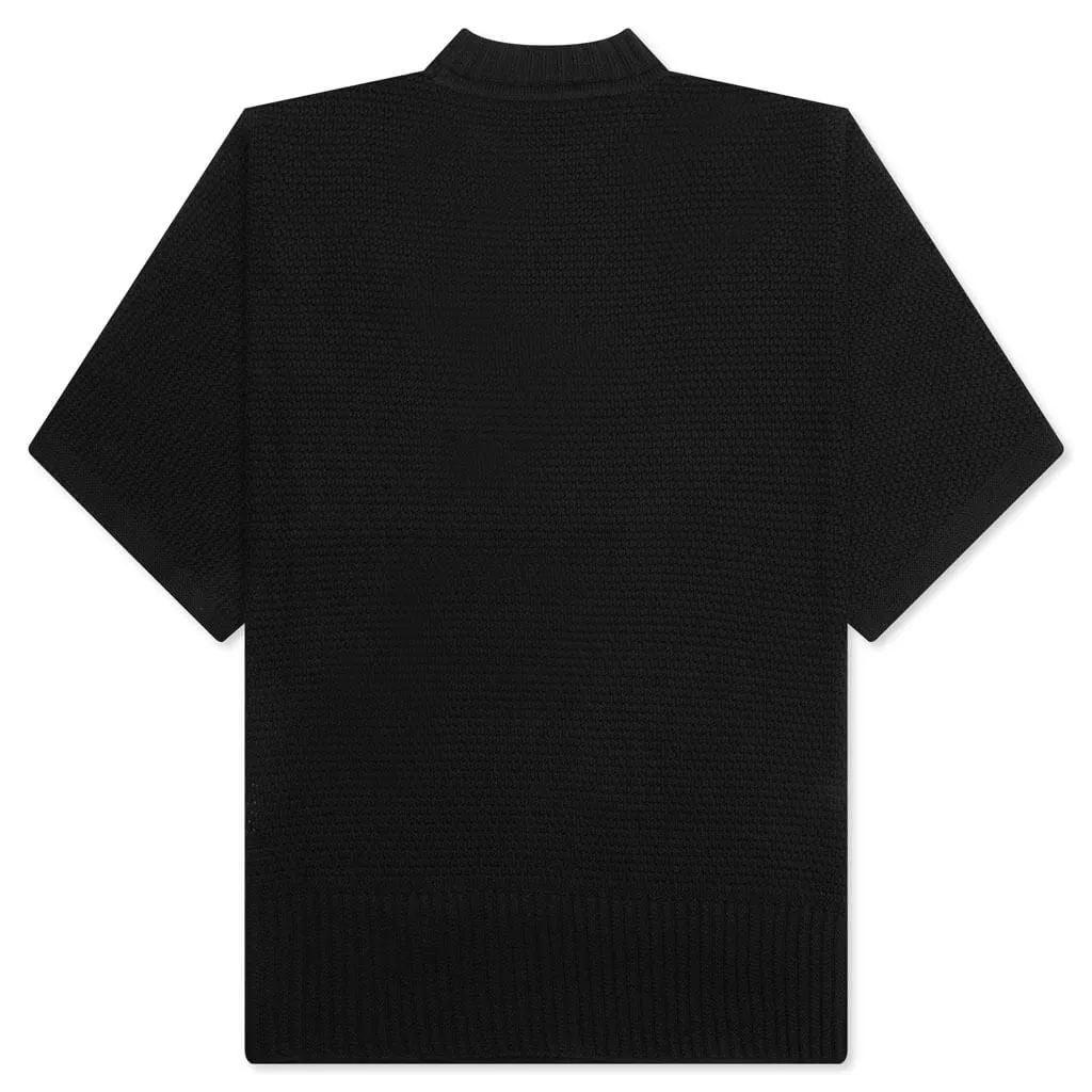 Rustic Knit T-Shirt - Black