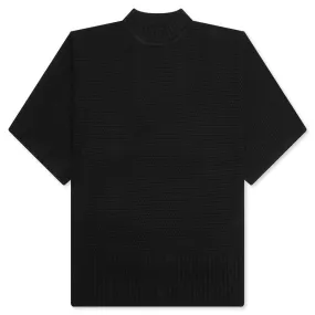 Rustic Knit T-Shirt - Black