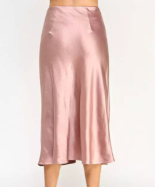 Satin Skirt - Mauve