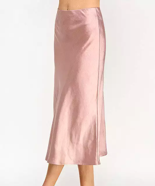 Satin Skirt - Mauve