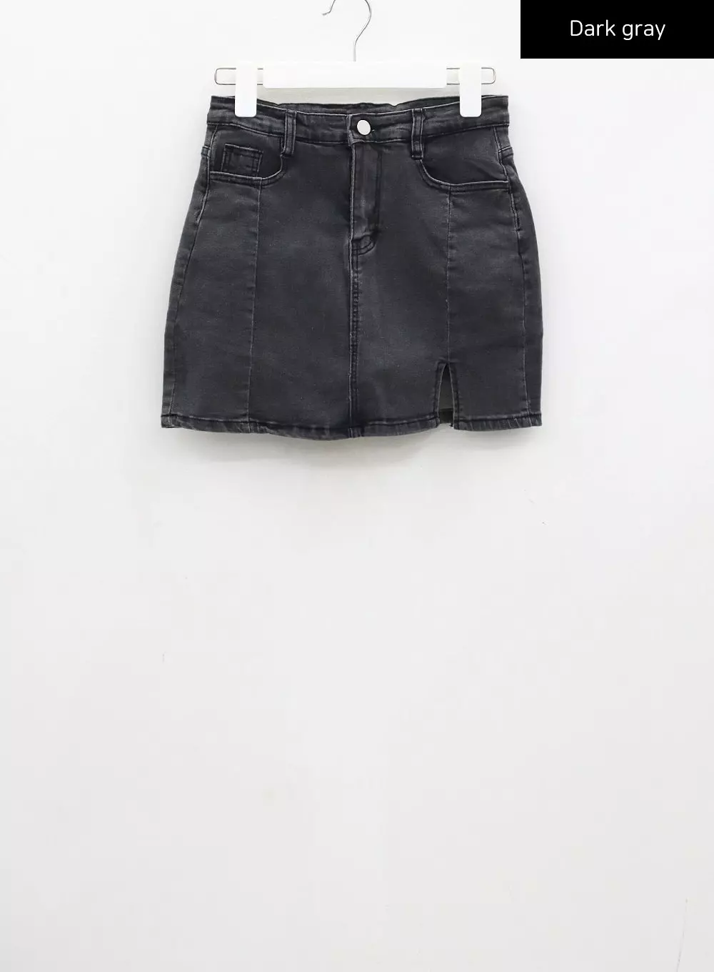 Side Slit Denim Mini Skirt CJ325