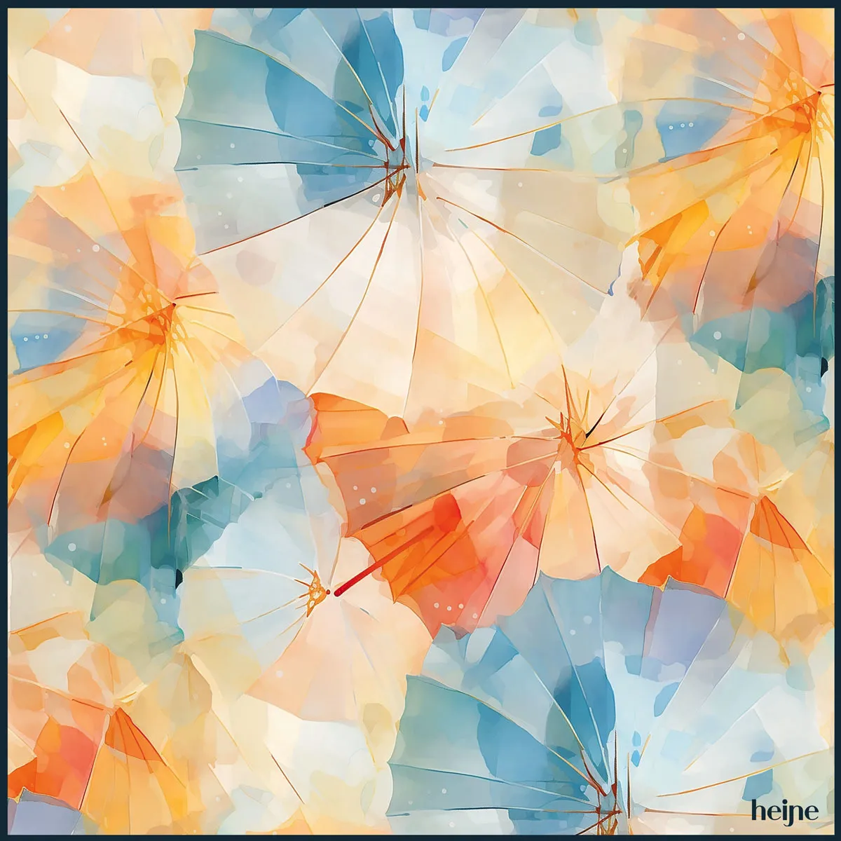 Silk Scarf - Umbrellas