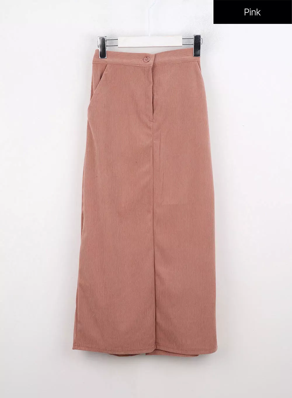 Slit Corduroy Maxi Skirt ON315