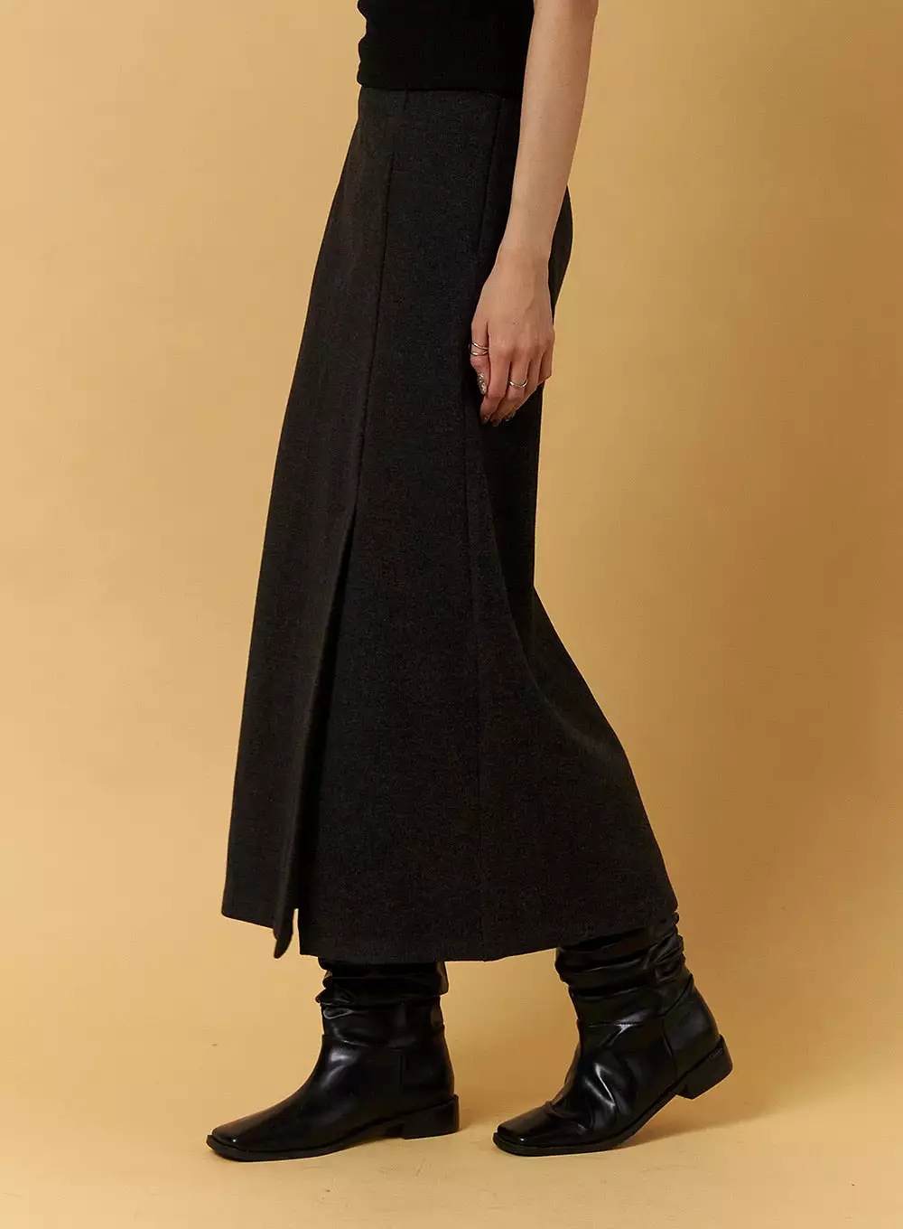 Slit-Side Maxi Skirt CJ404