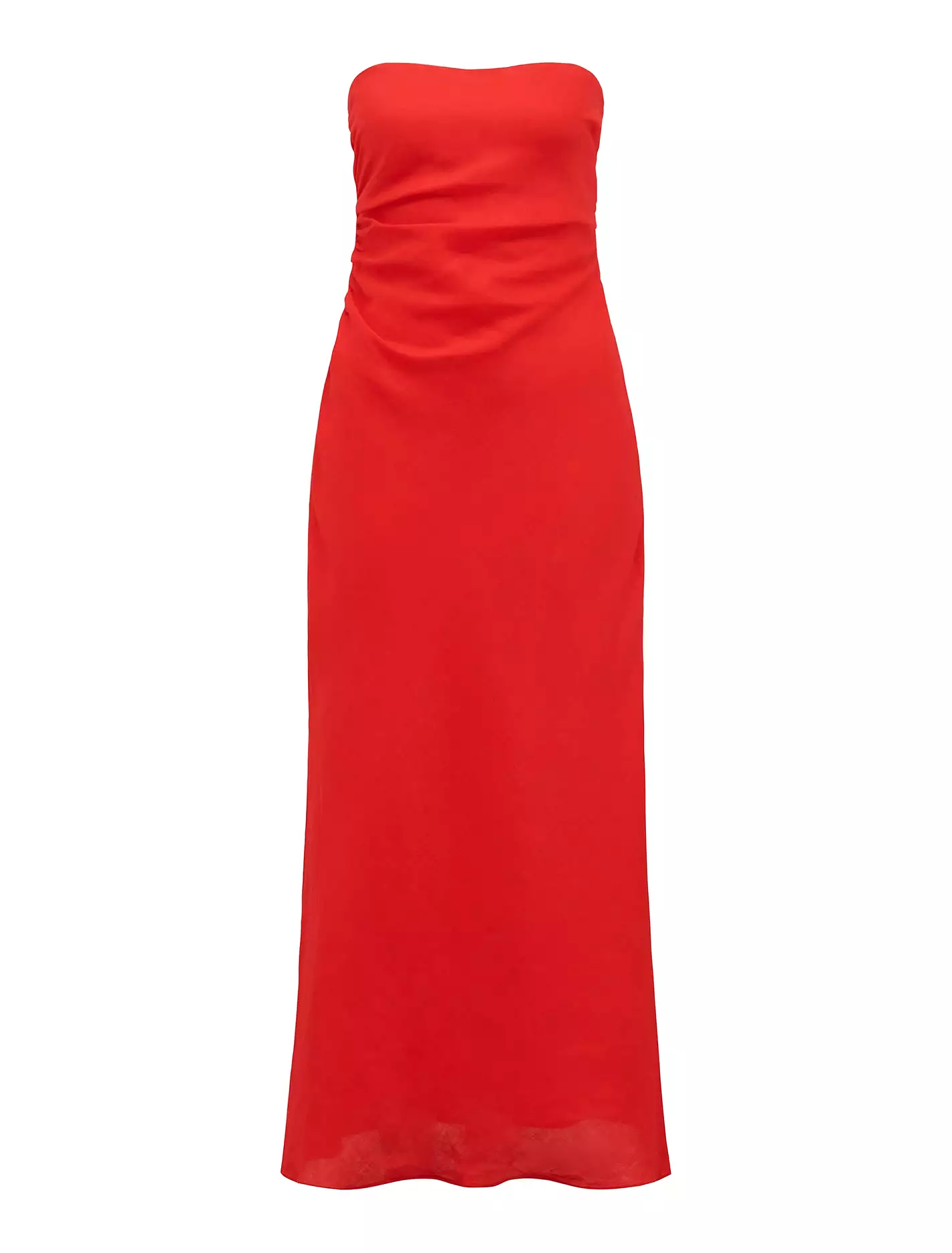 Stephanie Linen Strapless Midi Dress