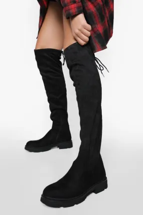 Stretch Chunky Over The Knee Boot