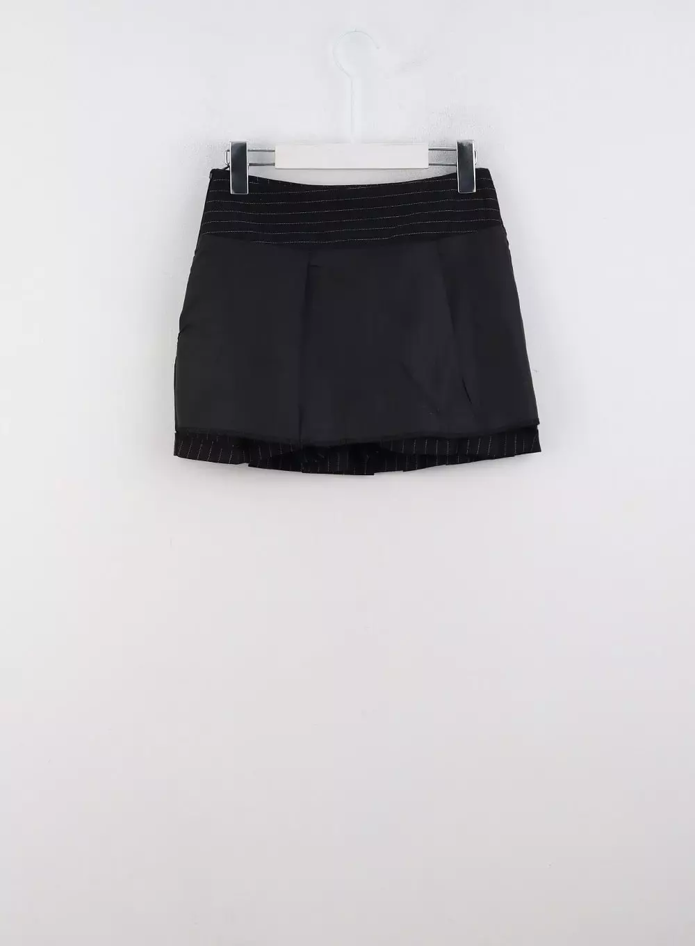 Stripe Pleated Mini Skirt CD301