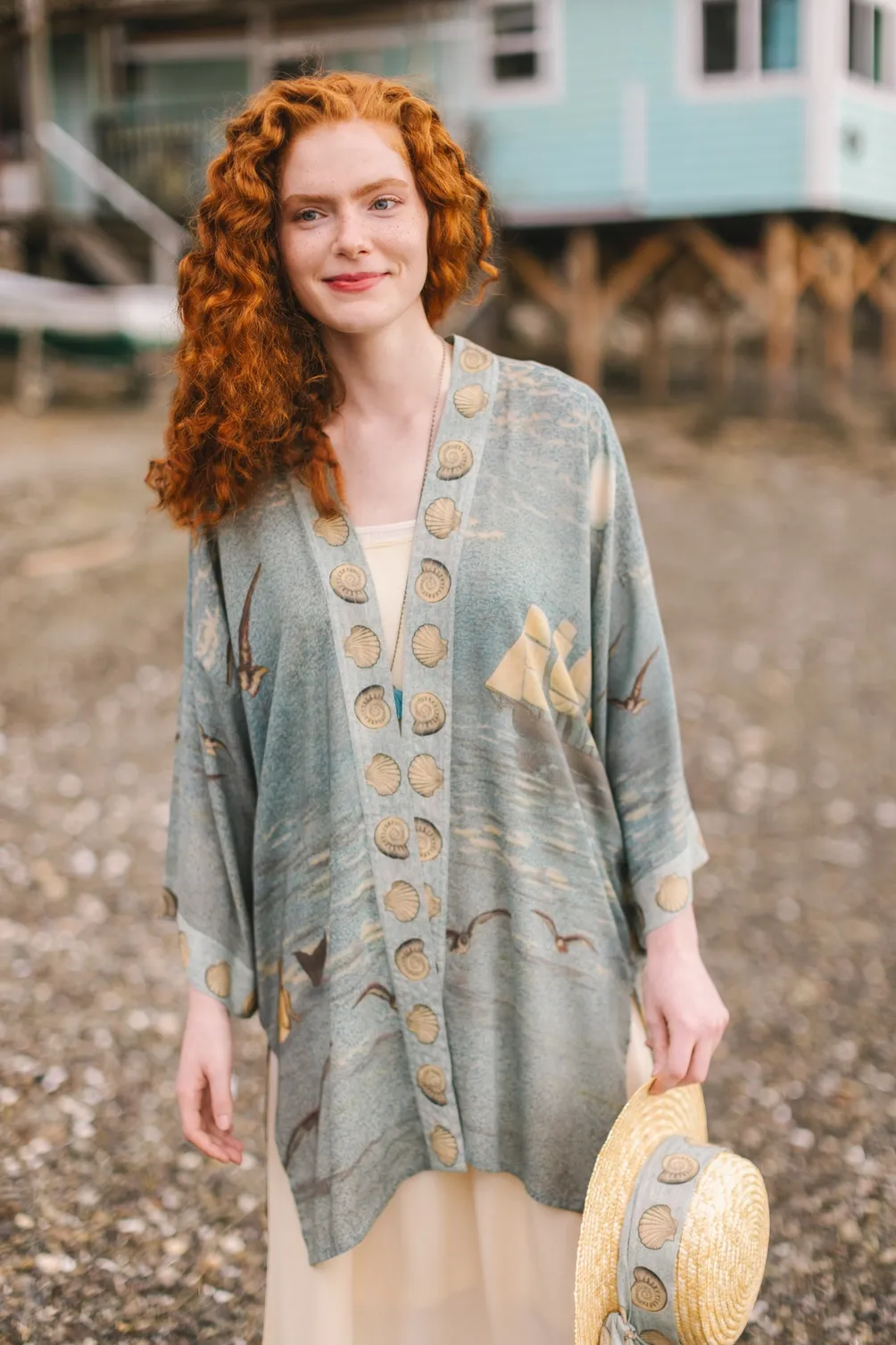 Sunrise Land Artisan Bamboo Duster Robe Kimono