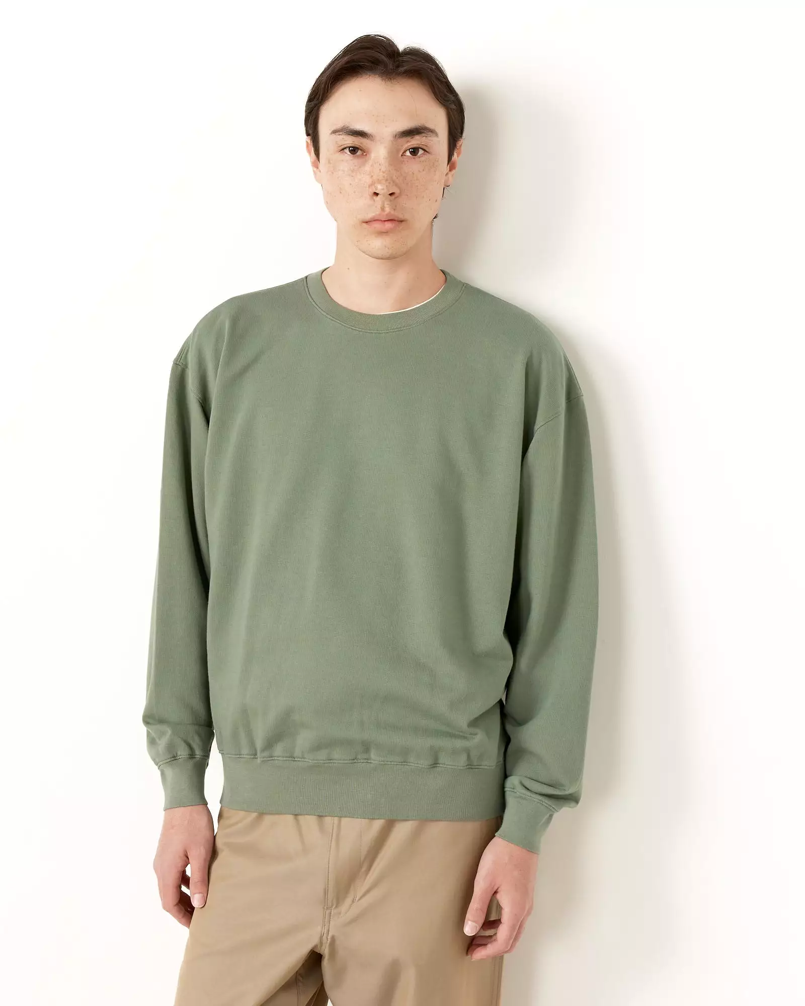 Super Gauze Sweat Pullover in Dusty Green