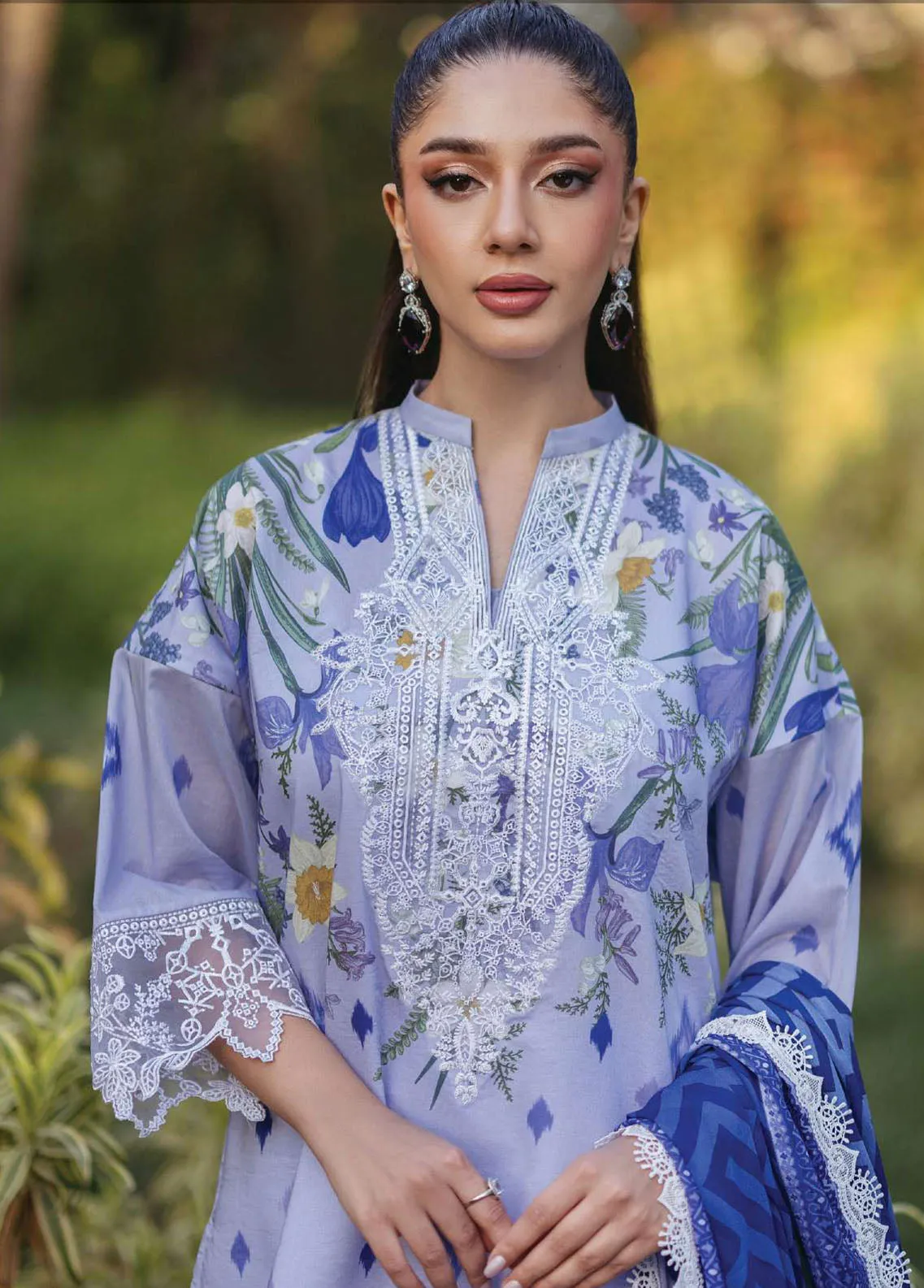 Tahra By Zainab Chottani Embroidered Lawn 3 Piece Unstitched Suit ZC24T 6A RAHA