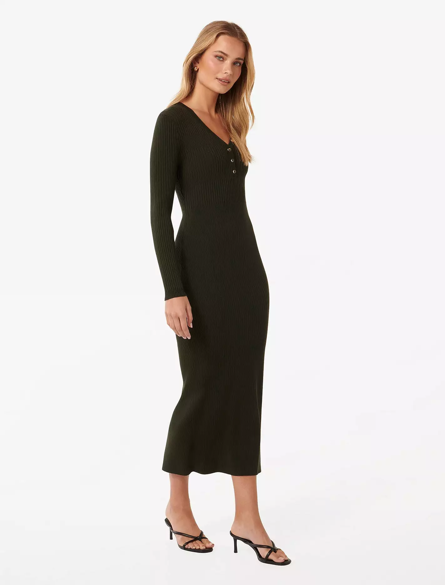 Teagan Ribbed Knit Midi Dress