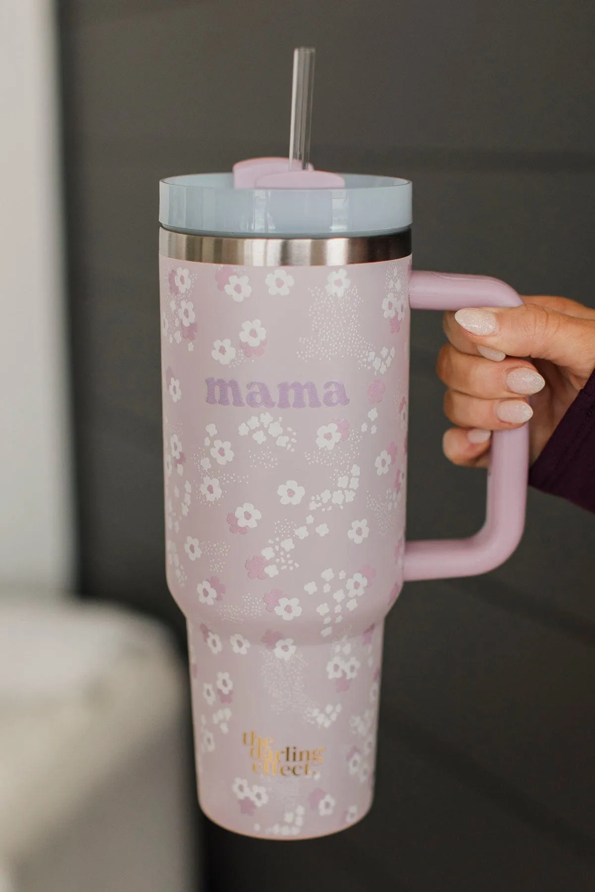 The Darling Effect Mama Travel Tumbler- Lilac Floral