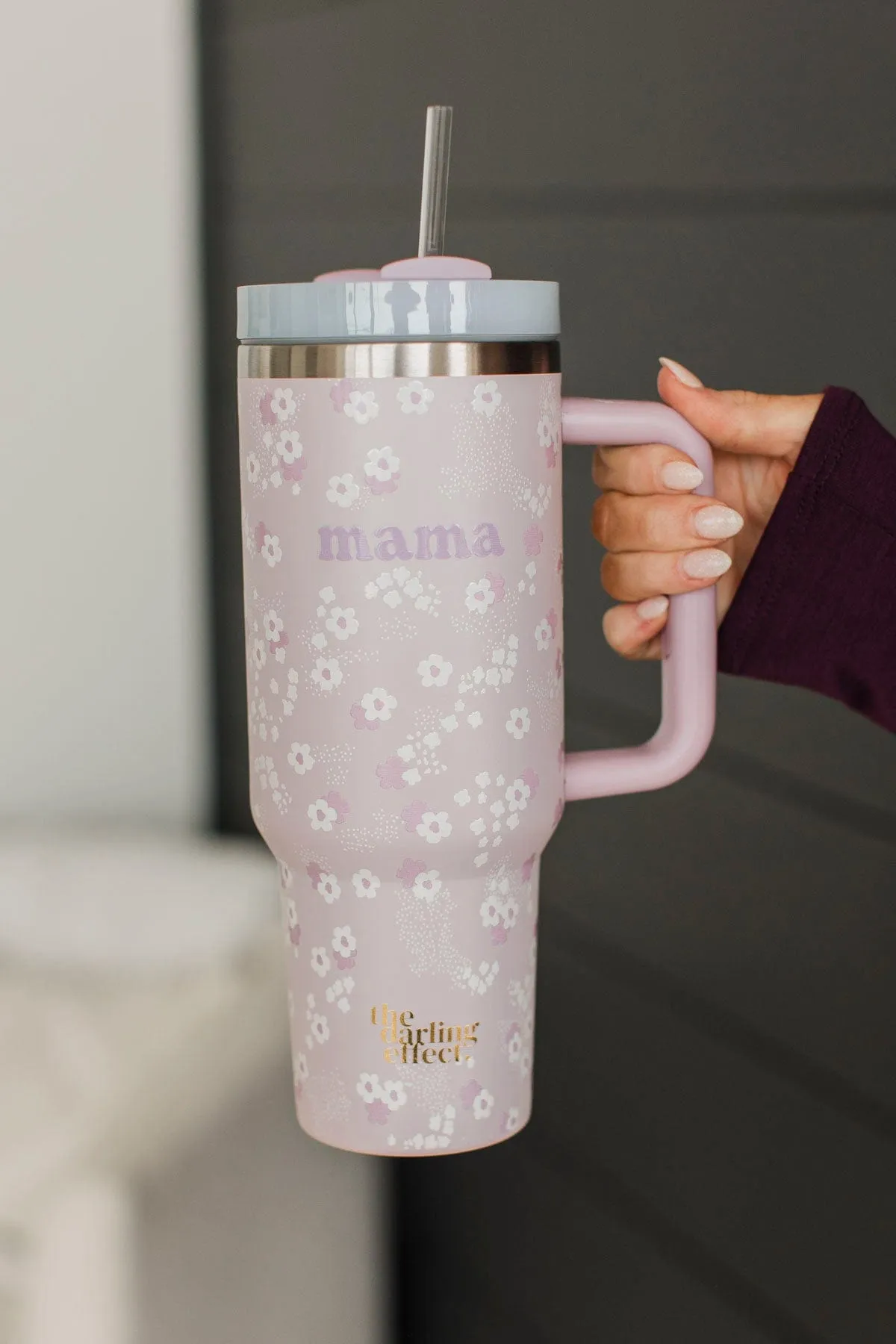 The Darling Effect Mama Travel Tumbler- Lilac Floral