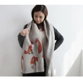 Thick Warm Jacquard Scarf