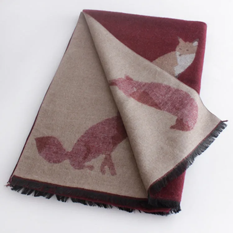 Thick Warm Jacquard Scarf