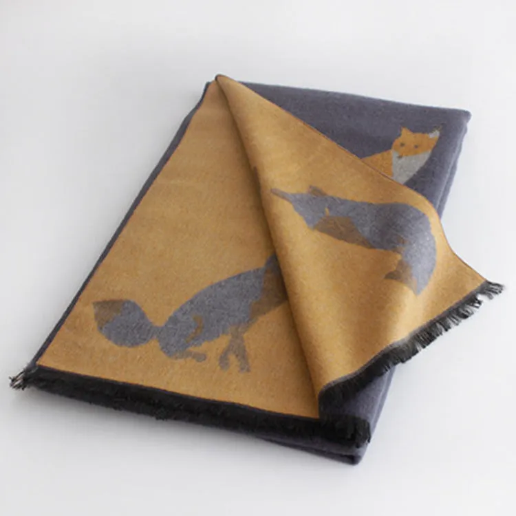 Thick Warm Jacquard Scarf