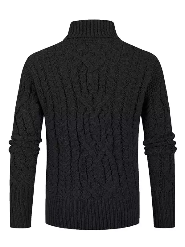 Twist V-Neck Men Pullover Sweater