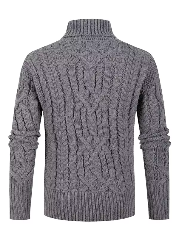 Twist V-Neck Men Pullover Sweater