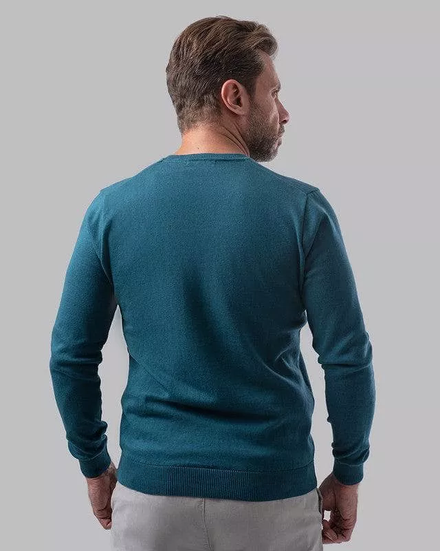 V-NECK PLAIN SWEATER - GINZARY